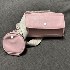 Pink Women's Crossbody Bag Set